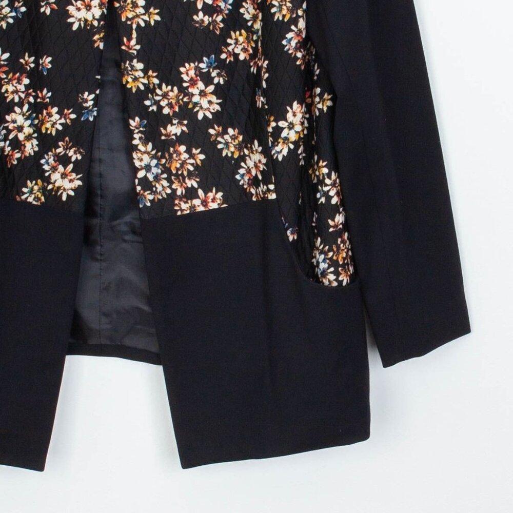 Logo Lori Goldstein Womens Quilted Floral Jacket Size‎ 16 Black Lagenlook Fairy - Picture 3 of 9